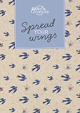 Fester Einband Spread Your Wings  Nachhaltiges Notizbuch in A5 mit Hardcover und Vogel-Motiv von pen2nature