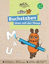 Kartonierter Einband Buchstaben üben mit der Maus. Nachhaltiges Vorschulbuch für Kinder ab 5 Jahren von pen2nature