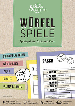 Kartonierter Einband Würfelspiele | Spielspaß für Groß und Klein von pen2nature