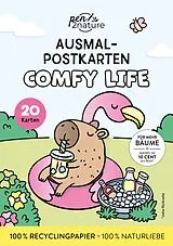 Kartonierter Einband Comfy Life I 20 Ausmal-Postkarten von 