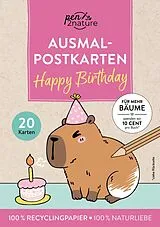 Kartonierter Einband Ausmal-Postkarten Happy Birthday von 