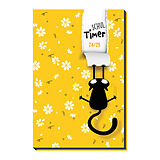Kartonierter Einband Trötsch Schülerkalender Flexi Flower Cat 24/25 von 