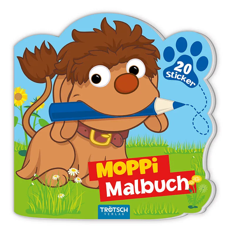 TRÖTSCH - Unser Sandmännchen Moppi Mini-Malbuch mit Stickern| Ab 3 Jahren