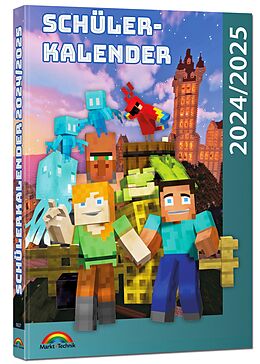 Kartonierter Einband Schülerkalender 2024/2025 mit Minecraft; inklusive Tipps, Tricks &amp;amp; Crafting-Rezepten von David Haberkamp