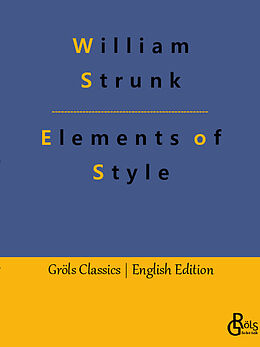 Couverture cartonnée Elements of Style de William Strunk