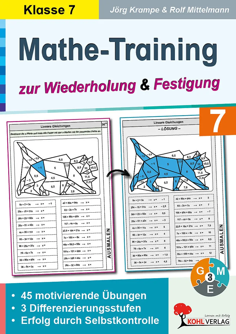 Mathe-Training zur Wiederholung und Festigung / Klasse 7