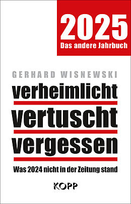 Fester Einband verheimlicht  vertuscht  vergessen 2025 von Gerhard Wisnewski