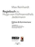 E-Book (pdf) Max Reinhardt: Regiebuch zu Hugo von Hofmannsthals "Jedermann" | Edition & Kommentare von 