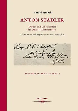 E-Book (pdf) Anton Stadler. Wirken und Lebensumfeld des "Mozart-Klarinettisten". von Harald Strebel