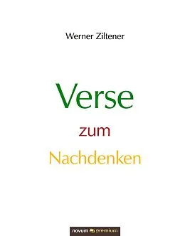 E-Book (pdf) Verse zum Nachdenken von Werner Ziltener