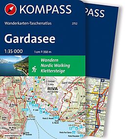 Kartonierter Einband KOMPASS Wanderkarten-Taschenatlas Gardasee 1:35.000 von 