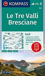 Carte (de géographie) Le Tre Valli - Bresciane 1:50 000 de 