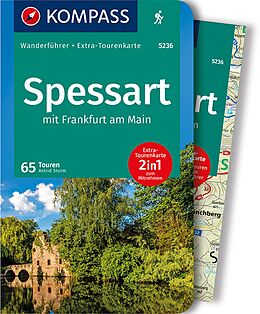 Kartonierter Einband KOMPASS Wanderführer Spessart mit Frankfurt am Main, 65 Touren mit Extra-Tourenkarte von Astrid Sturm