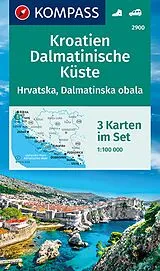 (Land)Karte Kroatien Dalmatinische Küste 1:100 000 von 