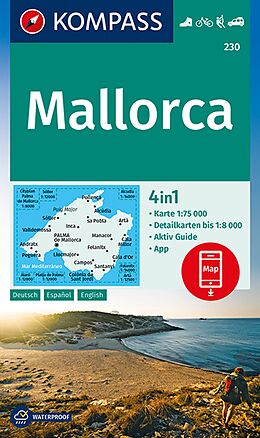 Carte (de géographie) pliée KOMPASS Wanderkarte 230 Mallorca 1:75.000 75000 de 