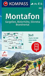 gefaltete (Land)Karte KOMPASS Wanderkarte 032 Montafon, Gargellen, Bielerhöhe, Silvretta von 