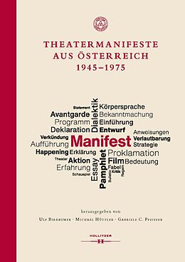 Livre Relié Theatermanifeste aus Österreich 19451975 de 