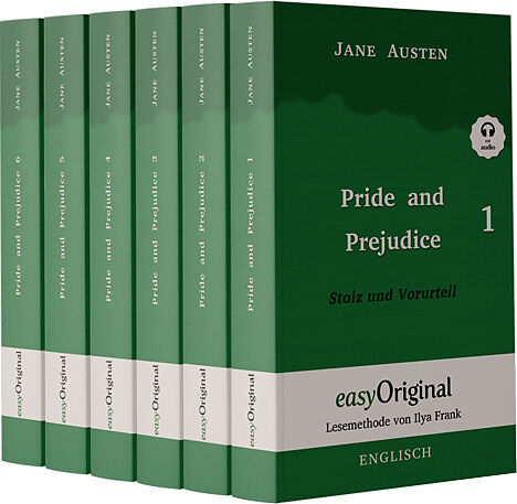 Pride and Prejudice / Stolz und Vorurteil - 6 Teile Softcover - (Buch +MP3 Audio-CD) - Lesemethode von Ilya Frank - Zweisprachige Ausgabe Englisch-Deutsch