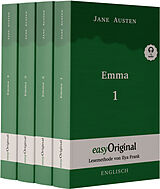 Kartonierter Einband (Kt) Emma - Teile 1-4 (Buch + 4 MP3 Audio-CD) - Lesemethode von Ilya Frank - Zweisprachige Ausgabe Englisch-Deutsch von Jane Austen