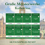 Kartonierter Einband (Kt) Große Meisterwerke Kollektion Softcover (Bücher + 8 MP3 Audio-CDs) - Lesemethode von Ilya Frank - Zweisprachige Ausgabe Englisch-Deutsch von Jane Austen, Charles Dickens, Lewis Carroll