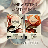 Kartonierter Einband Jane Austen's Masterpieces (with 4 MP3 Audio-CDs) - Readable Classics - Unabridged english edition with improved readability von Jane Austen