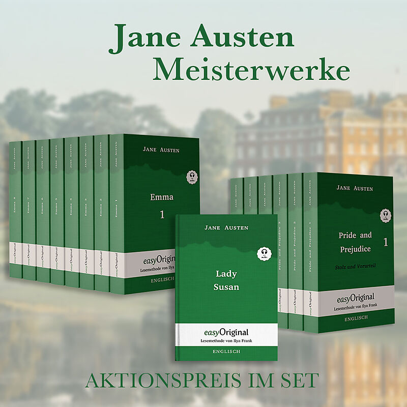 Jane Austens Meisterwerke (Bücher + Audio-Online) - Lesemethode von Ilya Frank - Zweisprachige Ausgabe Englisch-Deutsch