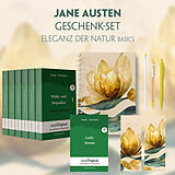  Jane Austen Geschenkset - 7 Bücher (Softcover + Audio-Online) + Eleganz der Natur Schreibset Basics von Jane Austen