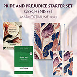  Pride and Prejudice Starter-Paket Geschenkset 2 Bücher (mit Audio-Online) + Marmorträume Schreibset Basics von Jane Austen