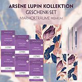  Arsène Lupin Geschenkset - 6 Bücher (mit Audio-Online) + Marmorträume Schreibset Premium von Maurice Leblanc