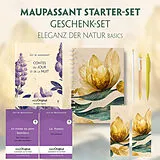 Fester Einband Guy de Maupassant Starter-Paket Geschenkset 3 Bücher (mit Audio-Online) + Eleganz der Natur Schreibset Basics von Guy de Maupassant