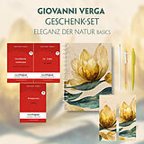 Fester Einband Giovanni Verga Geschenkset - 3 Bücher (mit Audio-Online) + Eleganz der Natur Schreibset Basics von Giovanni Verga