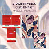  Giovanni Verga Geschenkset - 3 Bücher (mit Audio-Online) + Marmorträume Schreibset Basics von Giovanni Verga