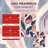  Luigi Pirandello Geschenkset - 4 Bücher (mit Audio-Online) + Marmorträume Schreibset Premium von Luigi Pirandello