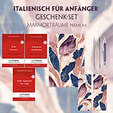 Fester Einband Italienisch für Anfänger Geschenkset - 3 Bücher (mit Audio-Online) + Marmorträume Schreibset Premium von Guido Gozzano, Edmondo de Amicis