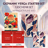  Vita dei campi Starter-Paket Geschenkset - 3 Bücher (mit Audio-Online) + Marmorträume Schreibset Basics von Giovanni Verga