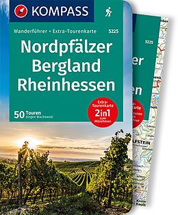 Kartonierter Einband KOMPASS Wanderführer Nordpfälzer Bergland, Rheinhessen, 50 Touren mit Extra-Tourenkarte von Jürgen Wachowski