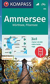 (Land)Karte KOMPASS Wanderkarte 791 Ammersee, Wörthsee, Pilsensee 1:25.000 von 