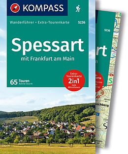 Kartonierter Einband KOMPASS Wanderführer Spessart, 65 Touren mit Extra-Tourenkarte von 