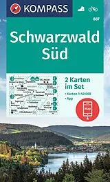 gefaltete (Land)Karte KOMPASS Wanderkarten-Set 887 Schwarzwald Süd (2 Karten) 1:50.000 von 