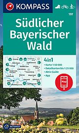 (Land)Karte KOMPASS Wanderkarte 197 Südlicher Bayerischer Wald 1:50.000 von 
