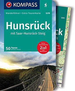 Kartonierter Einband KOMPASS Wanderführer Hunsrück mit Saar-Hunsrück-Steig, 50 Touren mit Extra-Tourenkarte von Norbert Forsch