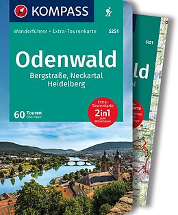 Kartonierter Einband KOMPASS Wanderführer Odenwald, 60 Touren mit Extra-Tourenkarte von Elke Haan