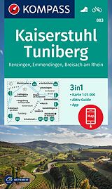 (Land)Karte KOMPASS Wanderkarte 883 Kaiserstuhl, Tuniberg, Kenzingen, Emmendingen, Breisach am Rhein 1:25.000 von 