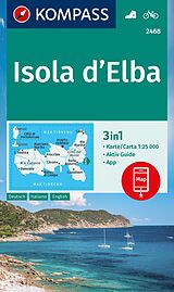 gefaltete (Land)Karte KOMPASS Wanderkarte 2468 Isola d' Elba 1:25.000 von 