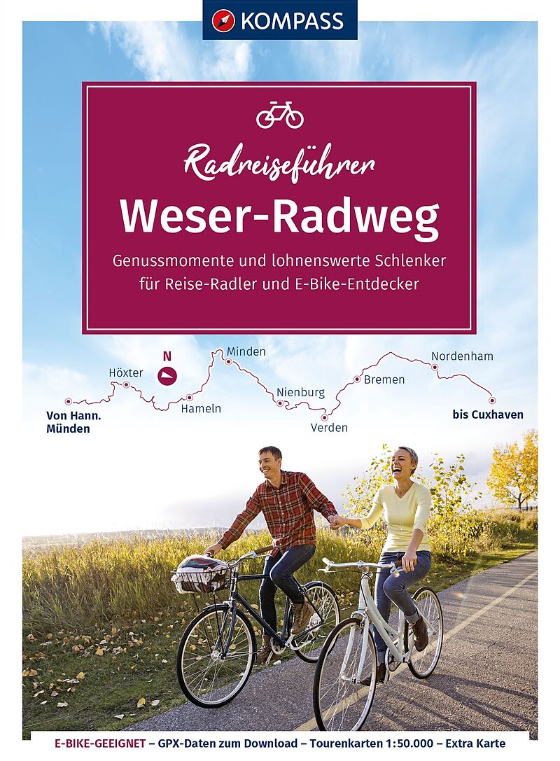 KOMPASS Radreiseführer Weser-Radweg