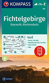 (Land)Karte KOMPASS Wanderkarte 191 Fichtelgebirge, Bayreuth, Marktredwitz 1:50.000 von 