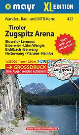 gefaltete (Land)Karte Tiroler Zugspitz Arena XL, Ehrwald, Lermoos, Biberwier, Lähn/Wengle, Bichlbach, Berwang, Heiterwang, Plansee, Namlos von 