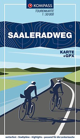 (Land)Karte KOMPASS Fahrrad-Tourenkarte Saaleradweg - Von Münchberg nach Schönebeck (Elbe) 1:50.000 von 