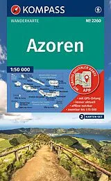 gefaltete (Land)Karte KOMPASS Wanderkarten-Set 2260 Azoren (2 Karten) 1:50.000 von 