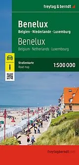 gefaltete (Land)Karte freytag & berndt Straßenkarte Benelux, Belgien - Niederlande - Luxemburg 1:500.000 von